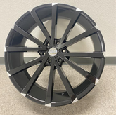 22" U2 Wheel U2-77-M Wheel 🌟 22X9.5 +30 6X139.7 🌟 C.B 78.1 Black & Machined Rim + Tips